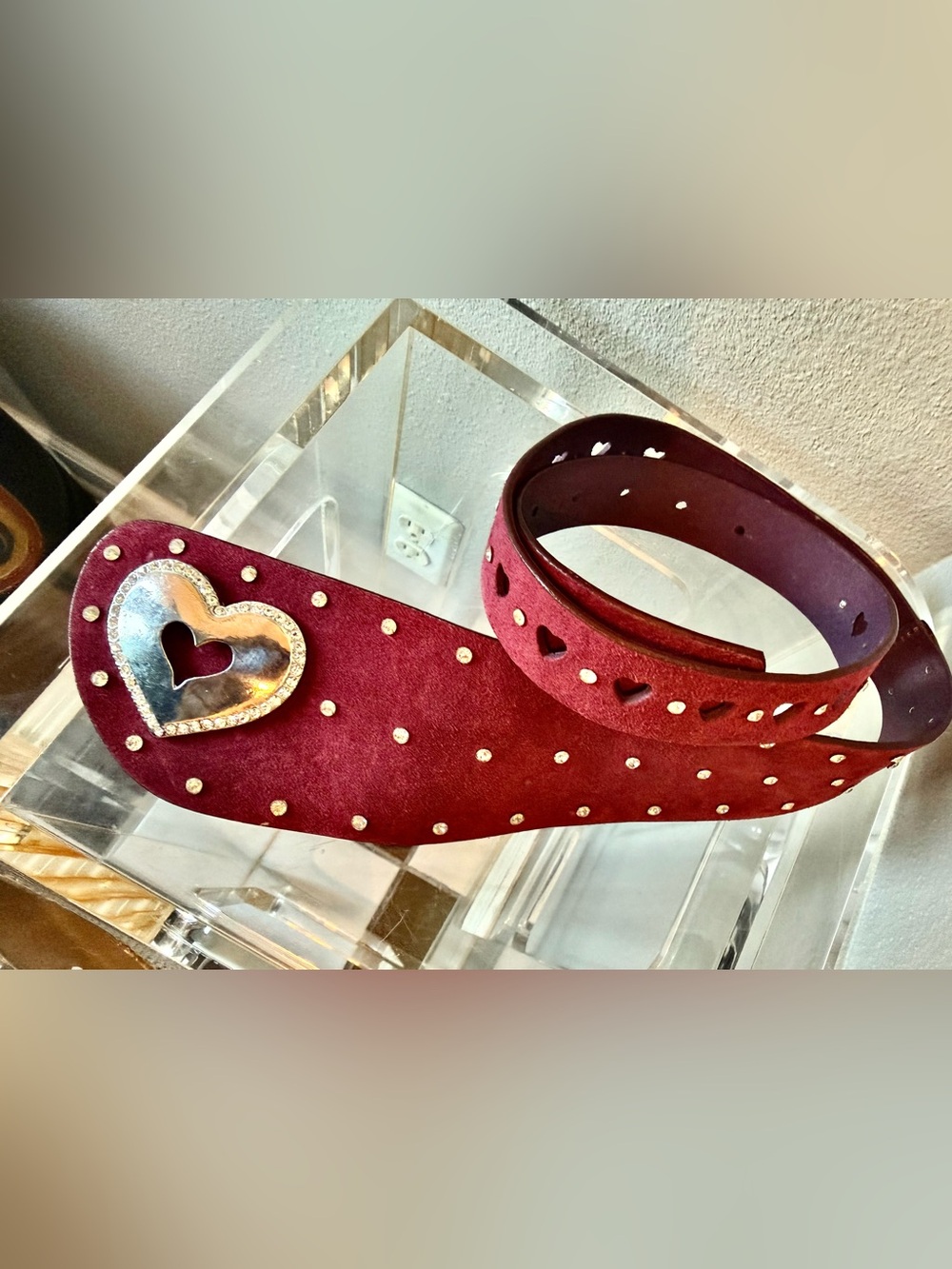 Alannah Hill studded suede belts. Med each belt cost $98. NWT